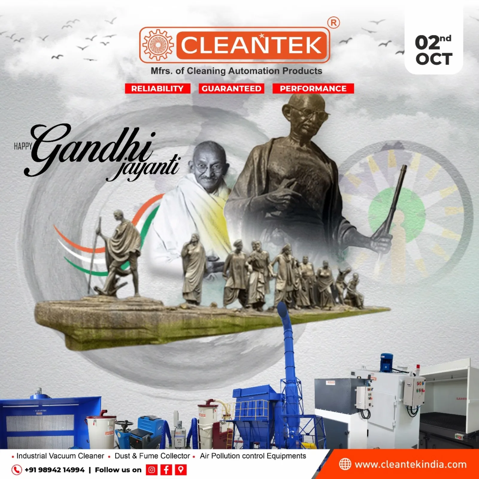 Celebrating Gandhi Jayanthi with Cleantek: Advancing Cleanliness and Hygiene through Innovative Cleaning Solutions
